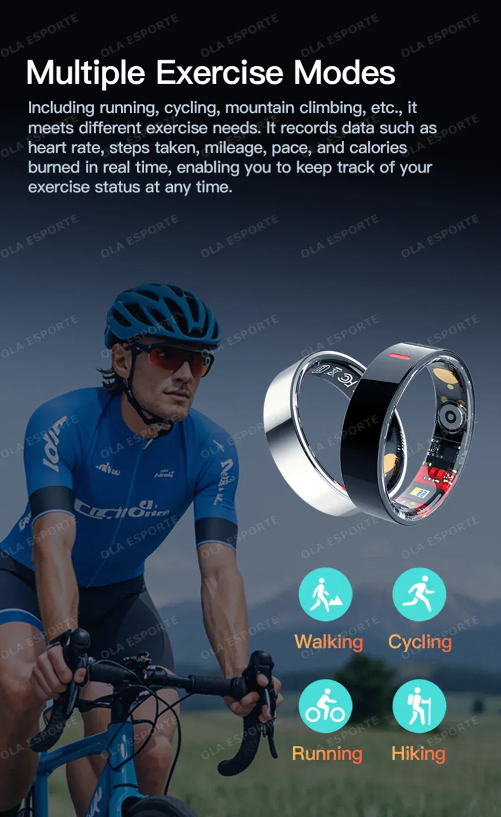 New Health Monitor Smart Ring Outdoor Waterproof Rings Real HRV Monitor Heart Rate Blood Pressure/Oxygen Sports Smartring 2025