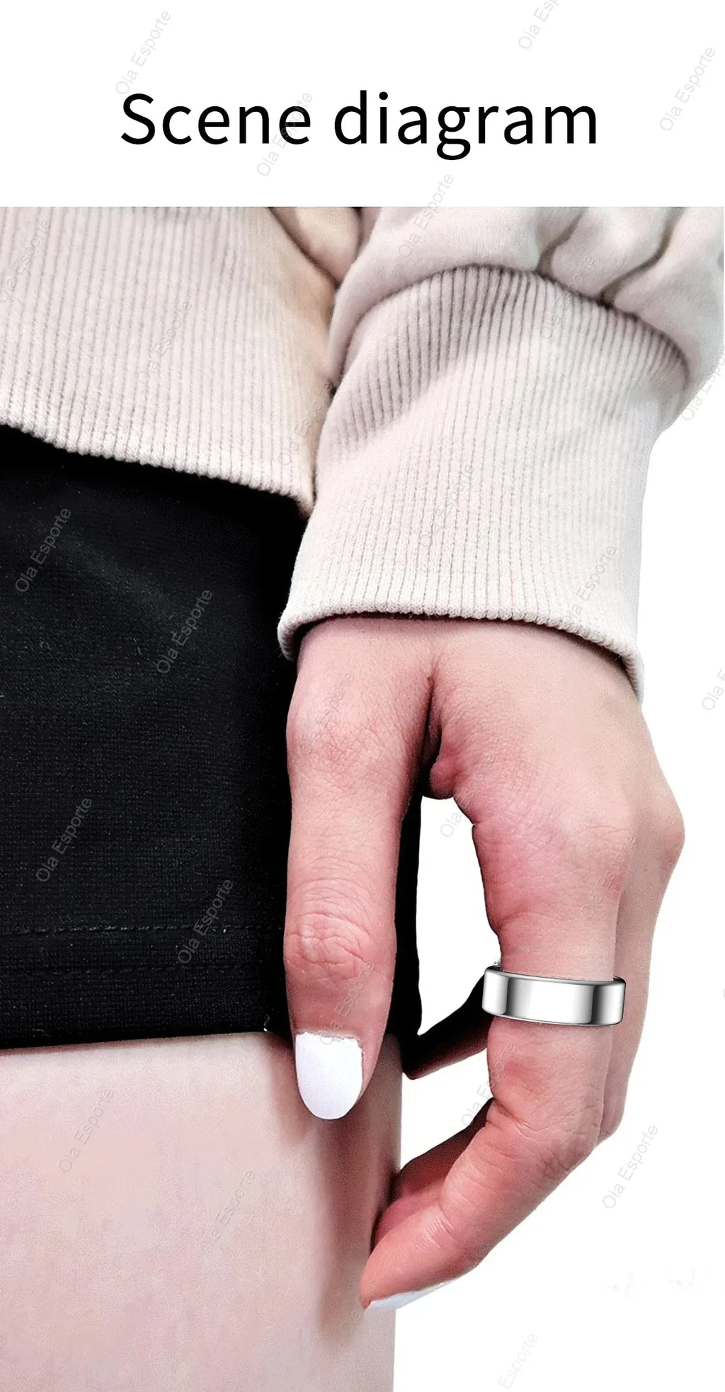 New Smart Ring Men Women, Heart Rate Blood Oxygen and Sleep Monitor Smart ring IP68 & 5ATM Waterproof, Multi-sport Mode Ring