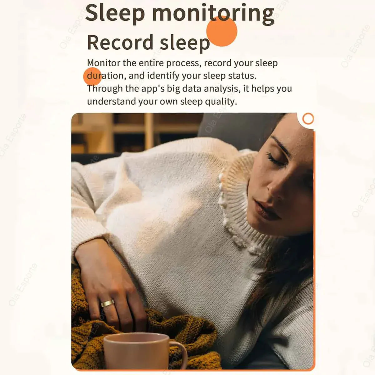 New Smart Ring Men Women, Heart Rate Blood Oxygen and Sleep Monitor Smart ring IP68 & 5ATM Waterproof, Multi-sport Mode Ring